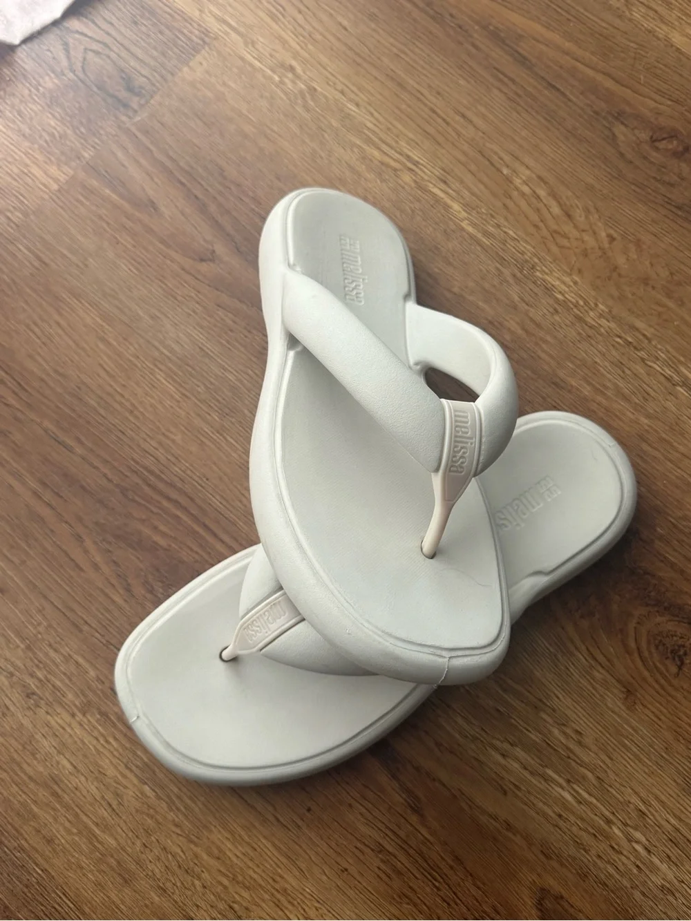 Melissa White Foam Thong Sandals